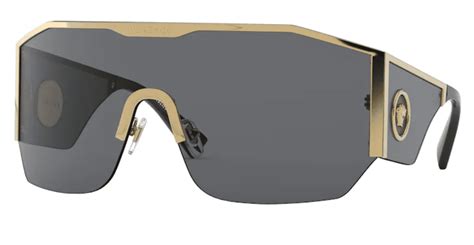 versace ve2220 100287|Versace VE2220 100287 Gold VE2220 Visor Shield Sunglasses .